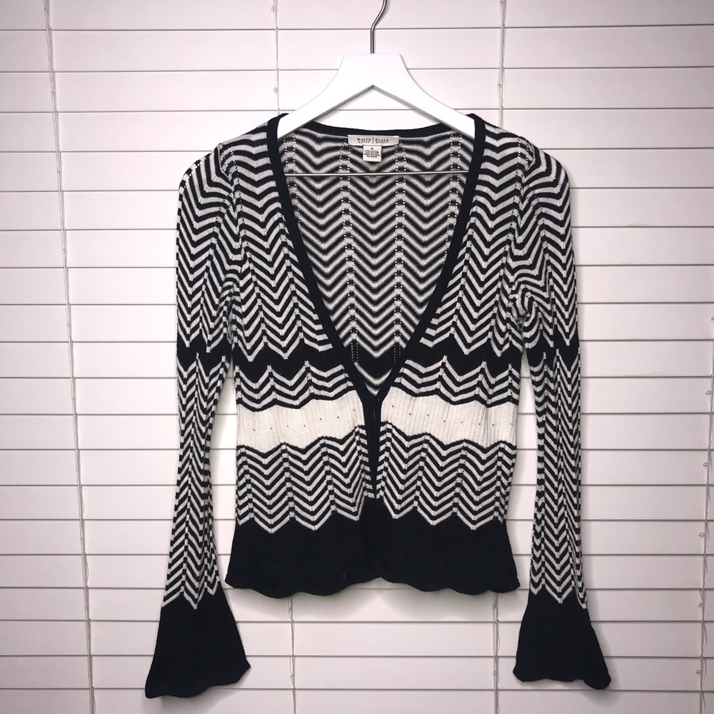 Whbm Zigzag Button Front Cardigan - image 1